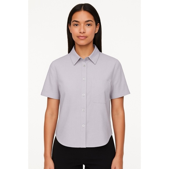 Aritzia Tops - Aritzia Sunday Best Linen Organic Cotton Eliza Shirt - Lavender